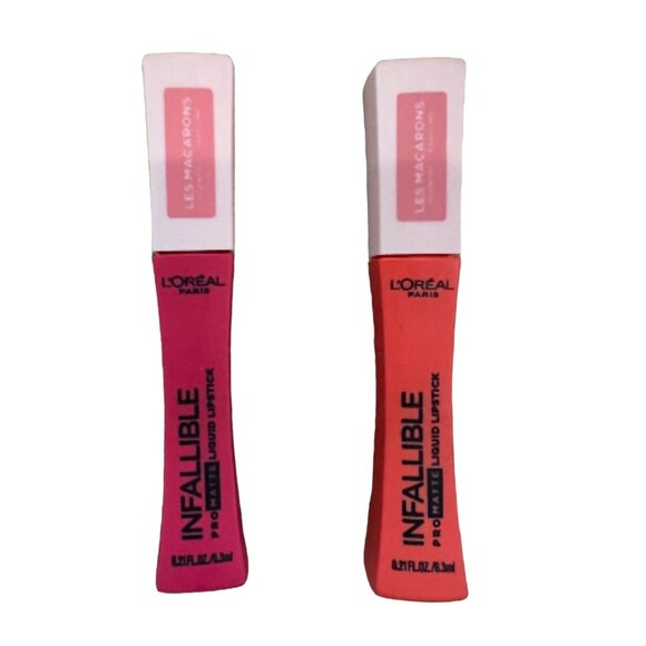 L'Oreal Paris Bundle of 2 infallible Liquid Lipstick Pro Matte Les Macaron - Picture 1 of 3